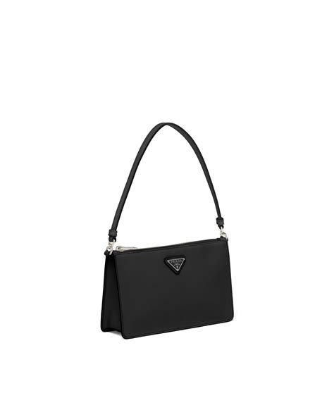 prada brushed leather mini pouch|prada nylon small handbag.